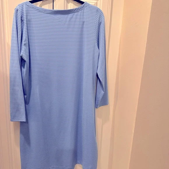 Vineyard Vines L Sankaty Blue Striped Dress - Picture 2 of 5